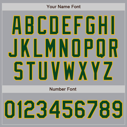 Custom Gray Green-Gold Authentic Two Tone Baseball Jersey - Sky-Custom