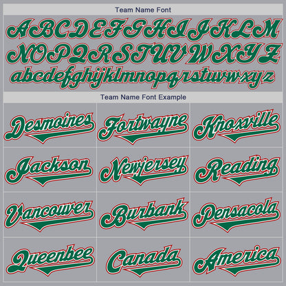 Custom Gray Kelly Green-Red Authentic Two Tone Baseball Jersey - Sky-Custom
