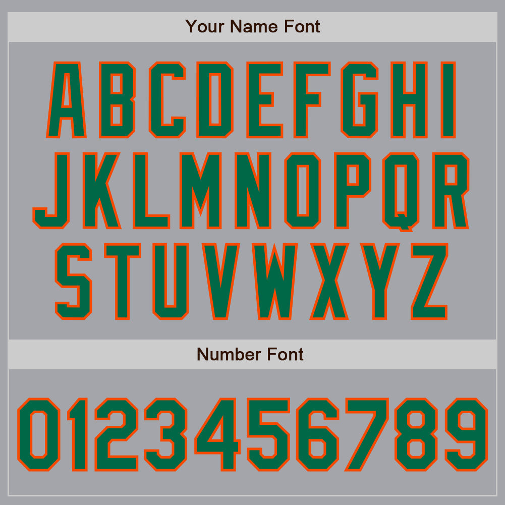 Custom Gray Kelly Green-Orange Authentic Two Tone Baseball Jersey - Sky-Custom