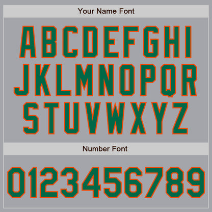 Custom Gray Kelly Green-Orange Authentic Two Tone Baseball Jersey - Sky-Custom