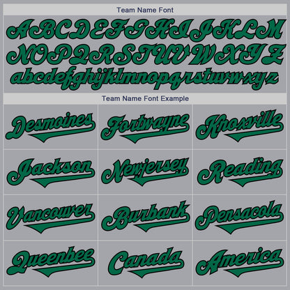 Custom Gray Kelly Green-Black Authentic Two Tone Baseball Jersey - Sky-Custom