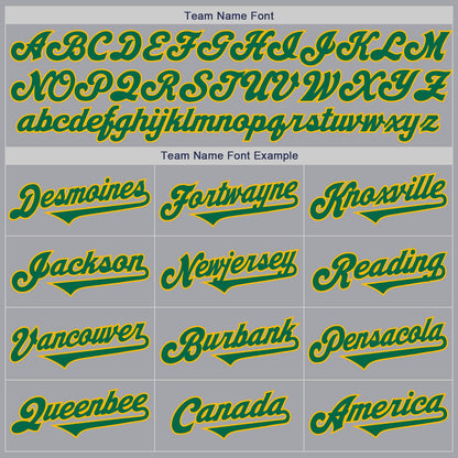 Custom Gray Kelly Green-Gold Authentic Two Tone Baseball Jersey - Sky-Custom