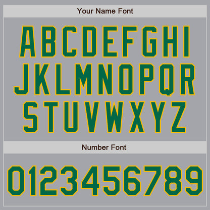 Custom Gray Kelly Green-Gold Authentic Two Tone Baseball Jersey - Sky-Custom