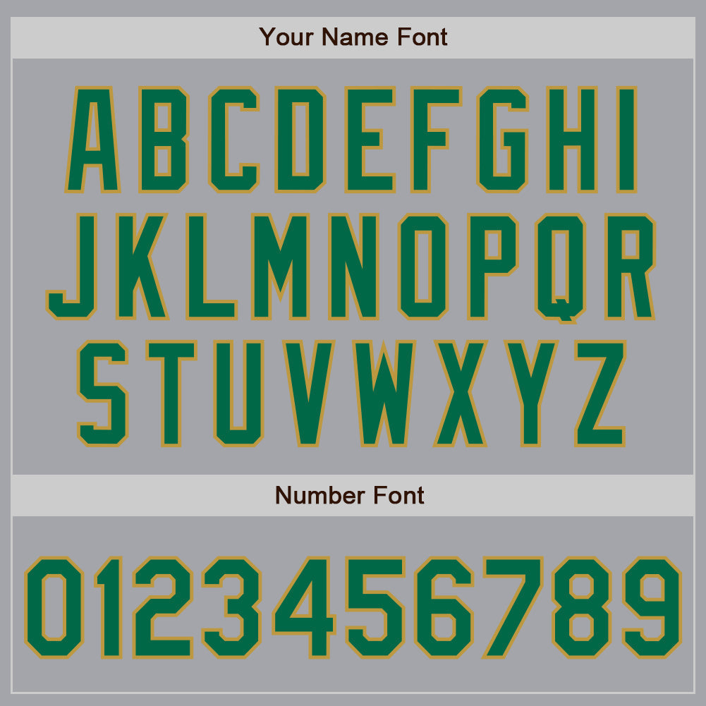 Custom Gray Kelly Green-Old Gold Authentic Two Tone Baseball Jersey - Sky-Custom