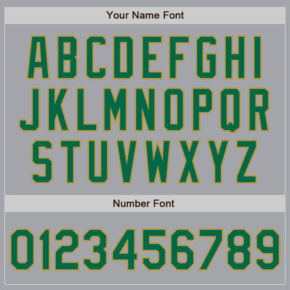 Custom Gray Kelly Green-Old Gold Authentic Two Tone Baseball Jersey - Sky-Custom