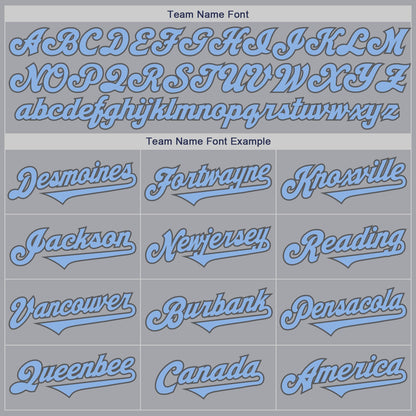 Custom Gray Light Blue-Steel Gray Authentic Two Tone Baseball Jersey - Sky-Custom