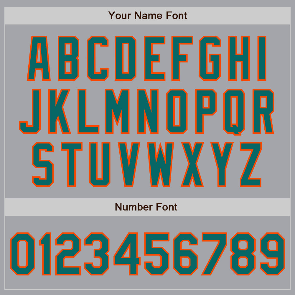Custom Gray Teal-Orange Authentic Two Tone Baseball Jersey - Sky-Custom