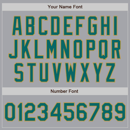 Custom Gray Teal-Old Gold Authentic Two Tone Baseball Jersey - Sky-Custom