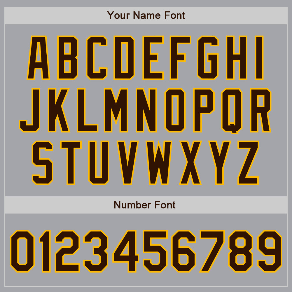 Custom Gray Brown-Gold Authentic Two Tone Baseball Jersey - Sky-Custom