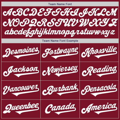 Custom Crimson White Authentic Two Tone Baseball Jersey - Sky-Custom
