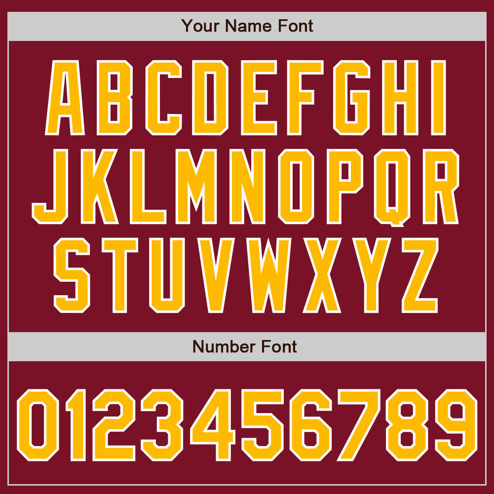 Custom Crimson Gold-White Authentic Two Tone Baseball Jersey - Sky-Custom