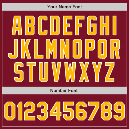 Custom Crimson Gold-White Authentic Two Tone Baseball Jersey - Sky-Custom