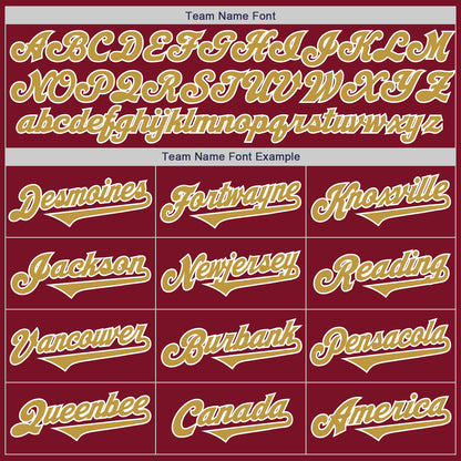 Custom Crimson Old Gold-White Authentic Two Tone Baseball Jersey - Sky-Custom