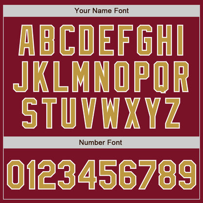Custom Crimson Old Gold-White Authentic Two Tone Baseball Jersey - Sky-Custom