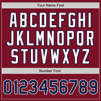 Custom Crimson Navy-White Authentic Two Tone Baseball Jersey - Sky-Custom