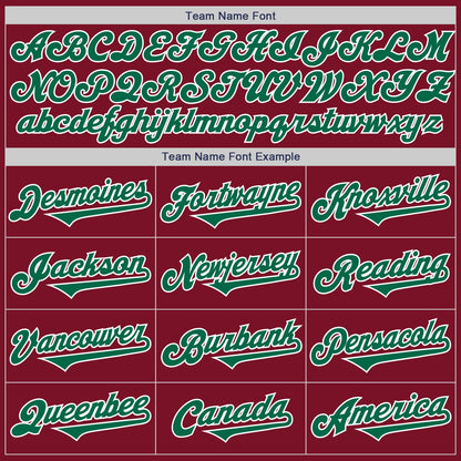 Custom Crimson Kelly Green-White Authentic Two Tone Baseball Jersey - Sky-Custom