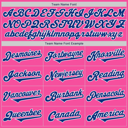 Custom Pink Royal-White Authentic Two Tone Baseball Jersey - Sky-Custom