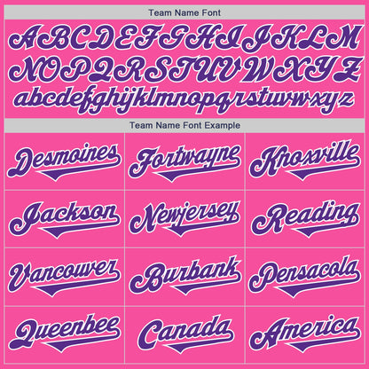 Custom Pink Purple-White Authentic Two Tone Baseball Jersey - Sky-Custom