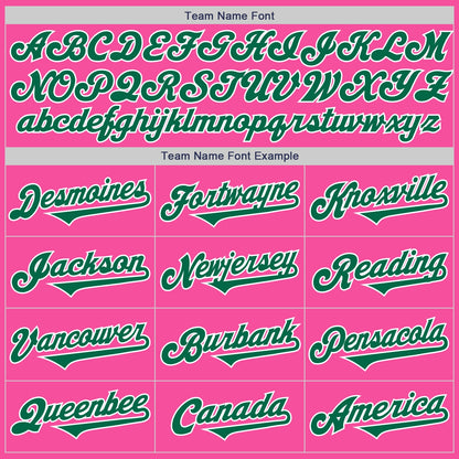Custom Pink Kelly Green-White Authentic Two Tone Baseball Jersey - Sky-Custom