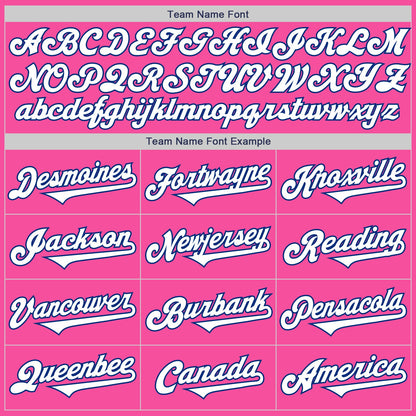 Custom Pink White-Royal Authentic Two Tone Baseball Jersey - Sky-Custom