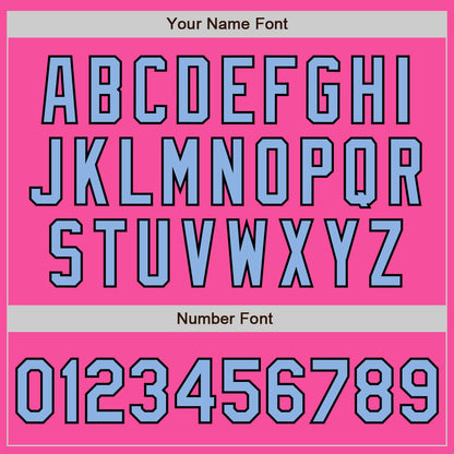 Custom Pink Light Blue-Black Authentic Two Tone Baseball Jersey - Sky-Custom