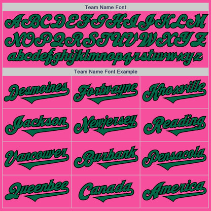 Custom Pink Kelly Green-Black Authentic Two Tone Baseball Jersey - Sky-Custom