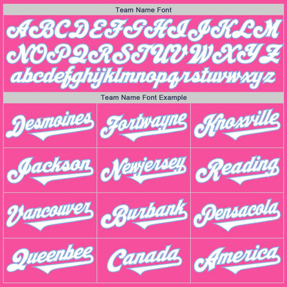 Custom Pink White-Light Blue Authentic Two Tone Baseball Jersey - Sky-Custom