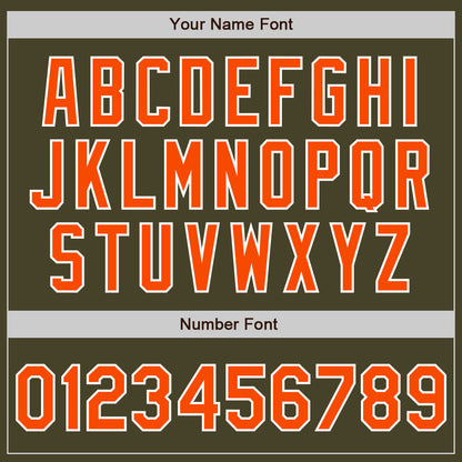 Custom Olive Orange-White Authentic Two Tone Salute To Service Baseball Jersey - Sky-Custom
