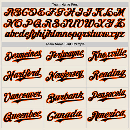 Custom Cream Black Pinstripe Orange Authentic Two Tone Baseball Jersey - Sky-Custom