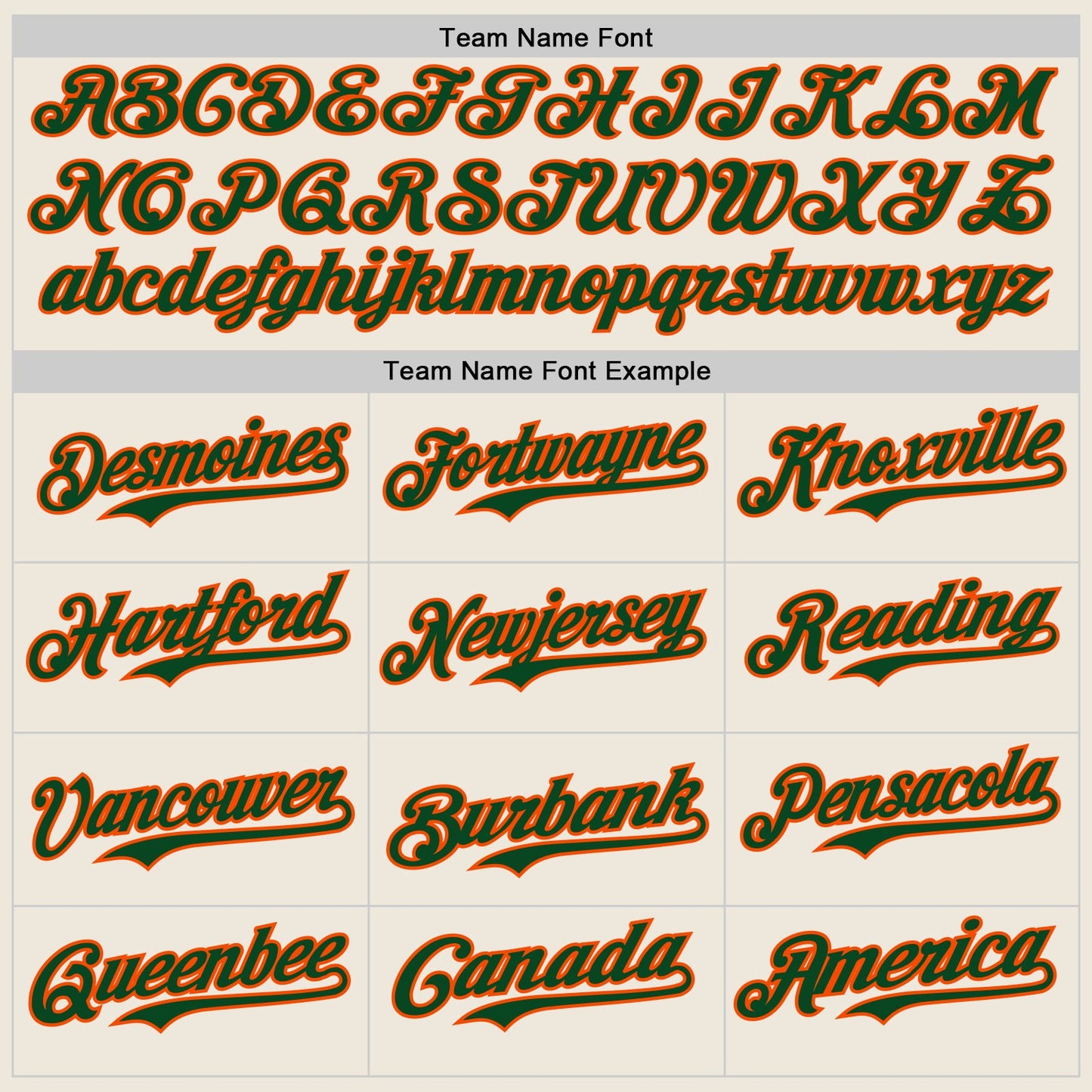 Custom Cream Green Pinstripe Orange Authentic Two Tone Baseball Jersey - Sky-Custom