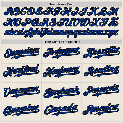 Custom Cream Royal Pinstripe Black Authentic Two Tone Baseball Jersey - Sky-Custom