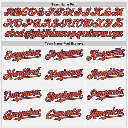 Custom White Orange Pinstripe Royal Authentic Two Tone Baseball Jersey - Sky-Custom