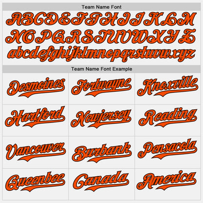 Custom White Orange Pinstripe Brown Authentic Two Tone Baseball Jersey - Sky-Custom