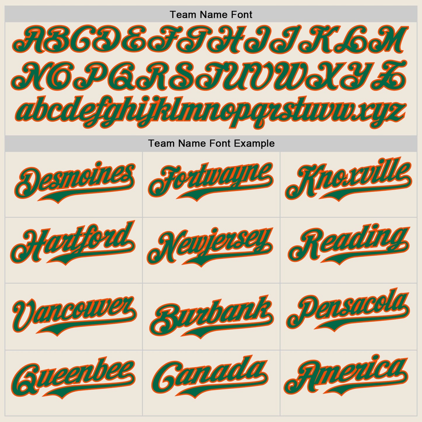 Custom Cream Kelly Green Pinstripe Orange Authentic Two Tone Baseball Jersey - Sky-Custom