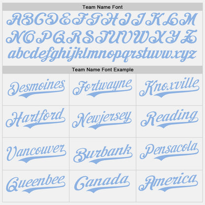 Custom White Light Blue Pinstripe Light Blue Authentic Two Tone Baseball Jersey - Sky-Custom