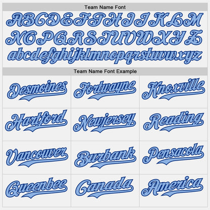 Custom White Light Blue Pinstripe Royal Authentic Two Tone Baseball Jersey - Sky-Custom