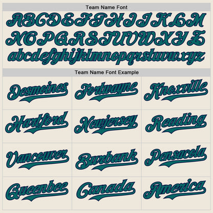 Custom Cream Teal Pinstripe Navy Authentic Two Tone Baseball Jersey - Sky-Custom