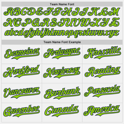 Custom White Neon Green Pinstripe Navy Authentic Two Tone Baseball Jersey - Sky-Custom