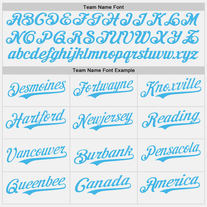 Custom White Sky Blue Pinstripe Sky Blue Authentic Two Tone Baseball Jersey - Sky-Custom