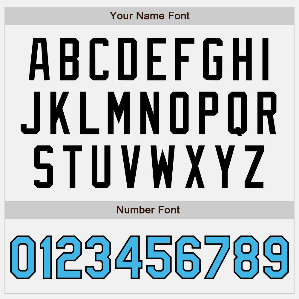 Custom White Sky Blue Pinstripe Black Authentic Two Tone Baseball Jersey - Sky-Custom