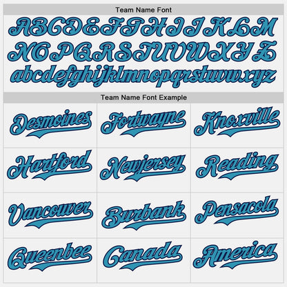 Custom White Panther Blue Pinstripe Navy Authentic Two Tone Baseball Jersey - Sky-Custom