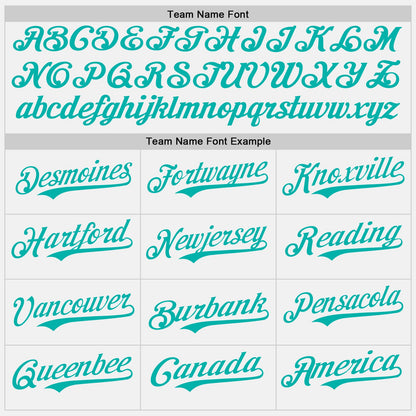 Custom White Aqua Pinstripe Aqua Authentic Two Tone Baseball Jersey - Sky-Custom