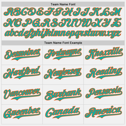 Custom White Aqua Pinstripe Orange Authentic Two Tone Baseball Jersey - Sky-Custom