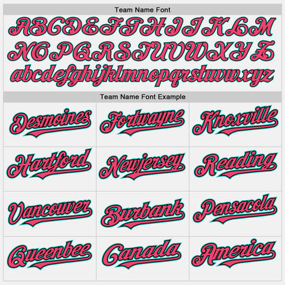 Custom White Black Pinstripe Aqua-Neon Pink Authentic Two Tone Baseball Jersey - Sky-Custom