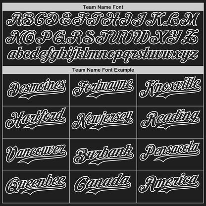 Custom Black White Pinstripe White Authentic Two Tone Baseball Jersey - Sky-Custom