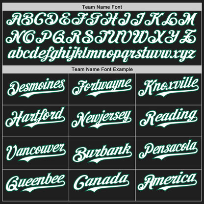 Custom Black Kelly Green Pinstripe White Authentic Two Tone Baseball Jersey - Sky-Custom