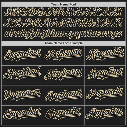 Custom Black Cream Pinstripe Cream Authentic Two Tone Baseball Jersey - Sky-Custom