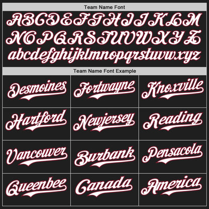 Custom Black Crimson Pinstripe White Authentic Two Tone Baseball Jersey - Sky-Custom