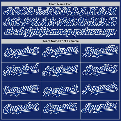 Custom Royal White Pinstripe White Authentic Two Tone Baseball Jersey - Sky-Custom