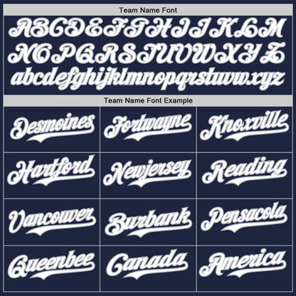 Custom Navy Gray Pinstripe White Authentic Two Tone Baseball Jersey - Sky-Custom